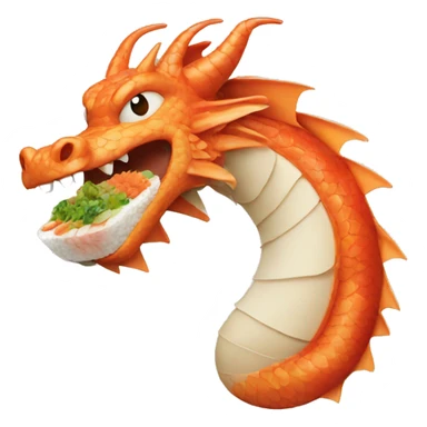 dragon made of sushis sticker
