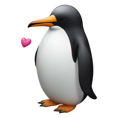 un pinguino con una moñito rosado sticker