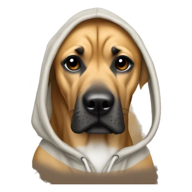 Black mouth cur in a hoodie sticker