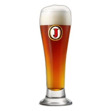 a Glass of belgian Jupiler beer sticker