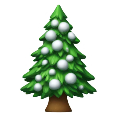 Christmas tree with snow on it  sticker