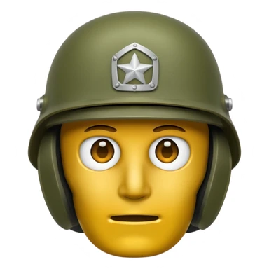 military helmet front view sticker