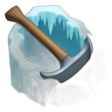 Ice hicking pickaxe sticker