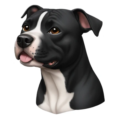 staffordshire bull terrier all black sticker