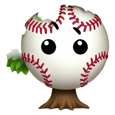 a baseball tree sticker