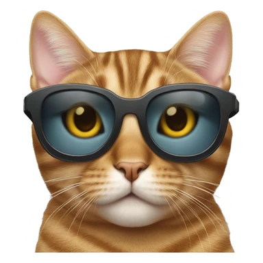 Tabby cat wearing sunglasses  sticker