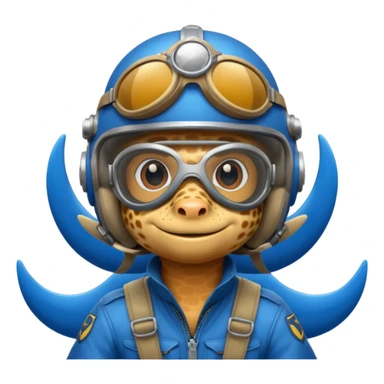 gecko pilot riding blue plane sticker