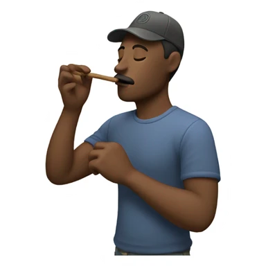 A guy smoking a blunt sticker