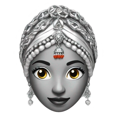 silver jhumka sticker