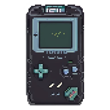 GameBoy, pixel art style, 8-bit look, visible pixels, simple shading, nostalgic feel, easily recognizable as a GameBoy sticker