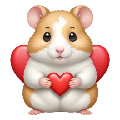 Hamster qui fait un cœur coréen sticker