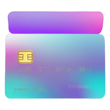 Vaporwave color themed credit card emoji, DO NOT INCLUDE NUMBERS OR TEXT sticker