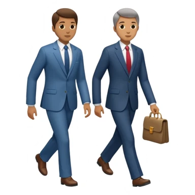 two mans walking full body sticker