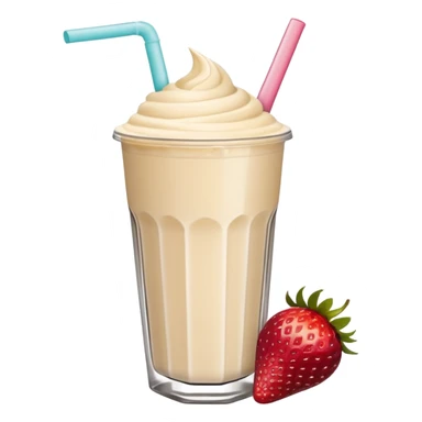 un vaso de batido animado, de caricatura, con tapa y pitillo, que tenga brazos y piernas, cara tierna y que inspire confianza y amabilidad sticker