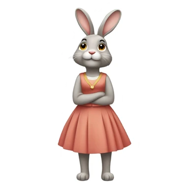 conejo con terno sticker