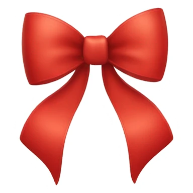 Red bow wide tails sticker