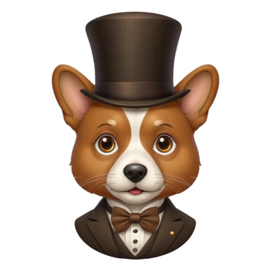 dog gentleman sticker