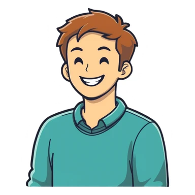 guy grabbing neck while laughing  sticker