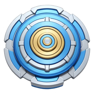 A blue Beyblade with 3 blades like Victory Valtryek sticker