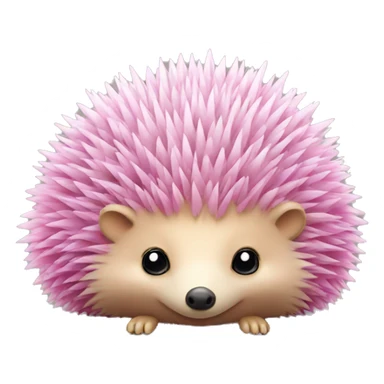 a hedgehog with big pink butterfly wings sticker
