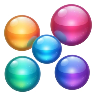 glitter shining floating spheres sticker