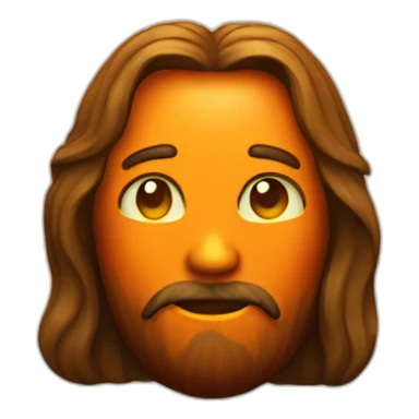 Jesus Christ pumpkin head sticker