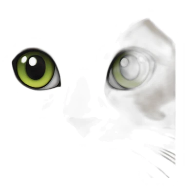 Green eyed Calico cat with black area near the nose sticker