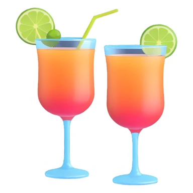 two glasses of cocktail sticker