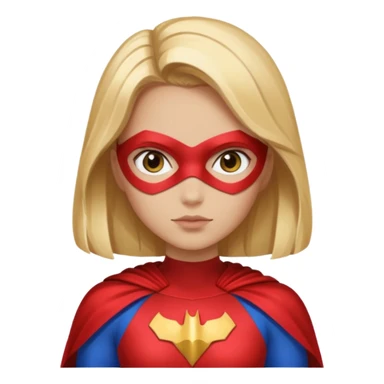 Queen side eyeing.  
wearing a super hero costume a girl sticker