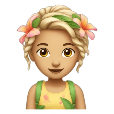 cute summer girl sticker