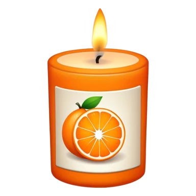 Orange sent candle sticker
