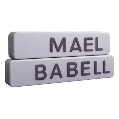 Silver language translation bar with Babel symbol sticker