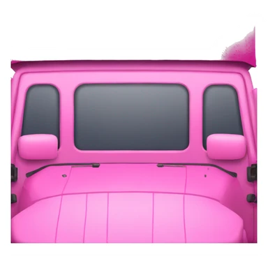 Modern pink jeep front view sticker