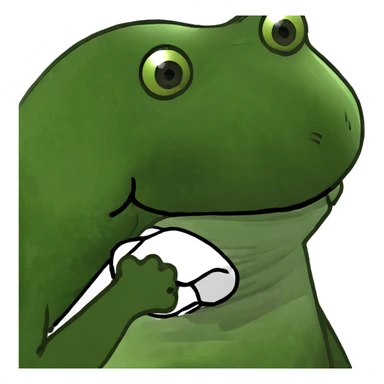 green bufo frog sitting on a lily pad sticker