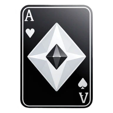 3d diamond shape matte black. diamond shape like on a playing card sticker