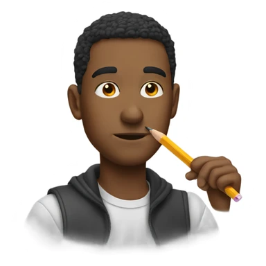 guy putting a pencil in his nostril sticker