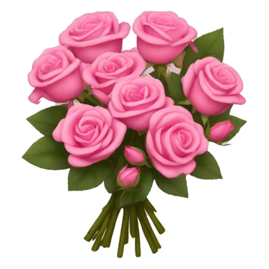 Pink bouquet of roses sticker