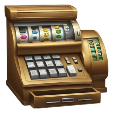 cash register casino theme sticker