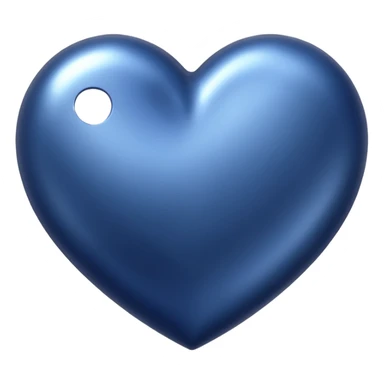 heart with a metallic indigo finish sticker