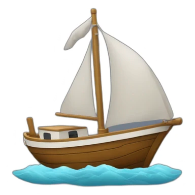 Chat sur un bateau sticker