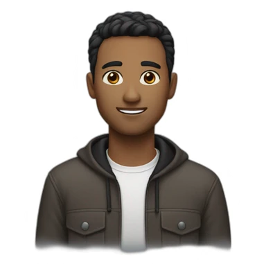 A man wiht brown Eyes and black short hair  sticker