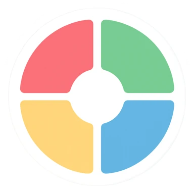 Simon game, modern flat design, four bright colored buttons, circular, minimal shadows, no text sticker