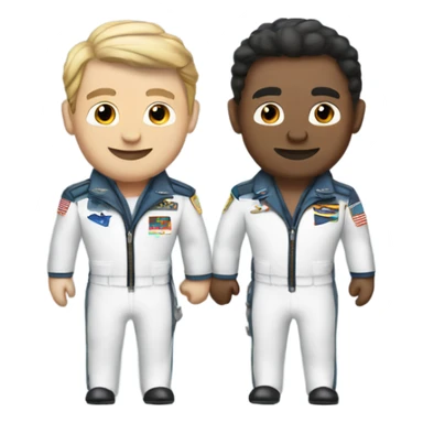 Two white male gay pilots holding hands in cockpit sticker