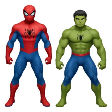 hulk e   homem aranha sticker