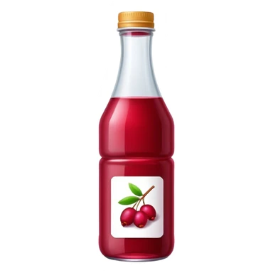 Bottle cranberry juice sticker