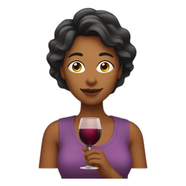 mom drinking wine sticker