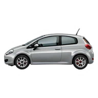 grey fiat grande punto sticker