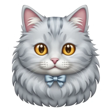 Cat with silver shaded coloring sticker