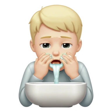 vomiting boy sticker