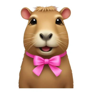 capybara with a pink bow sticker